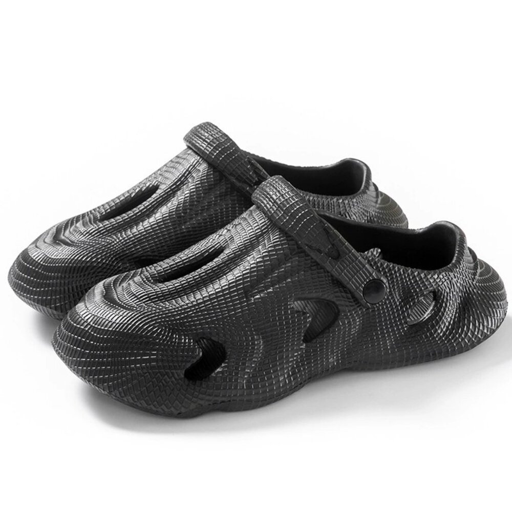 Men's Classic Comfort Clogs - Non-Slip Garden Shoes with Arch Support -black